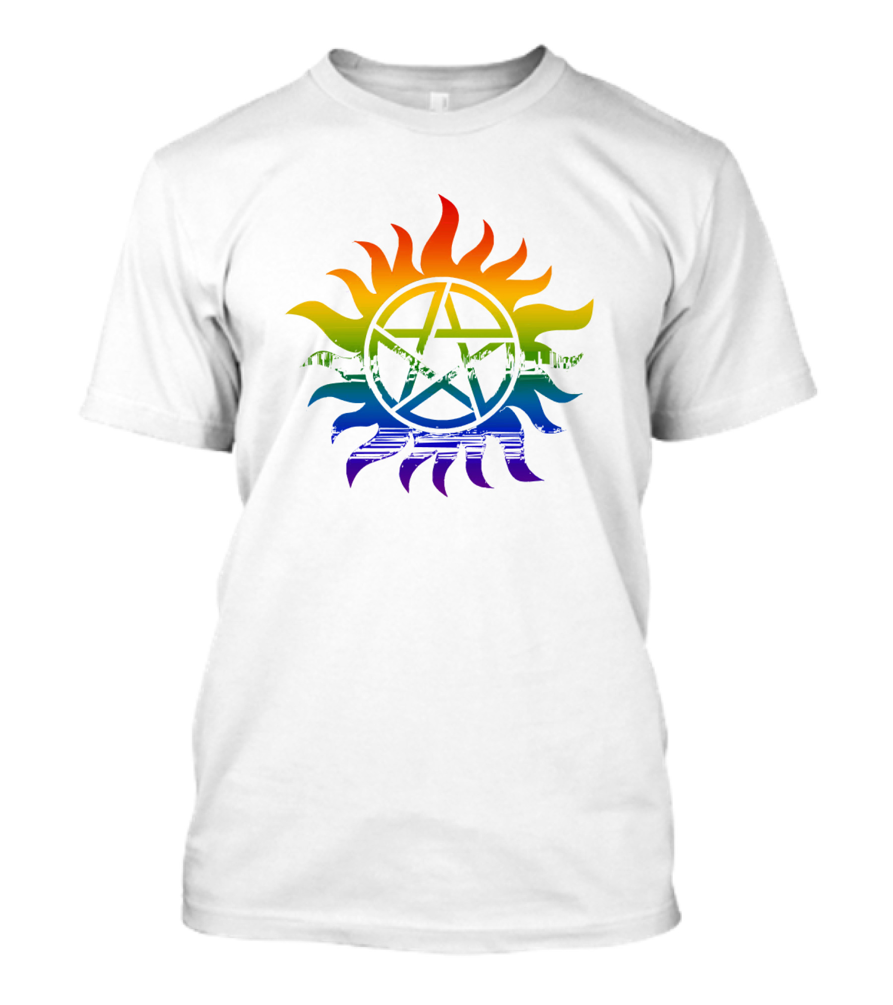 Supernatural Rainbow Pentagram Pride T-Shirt