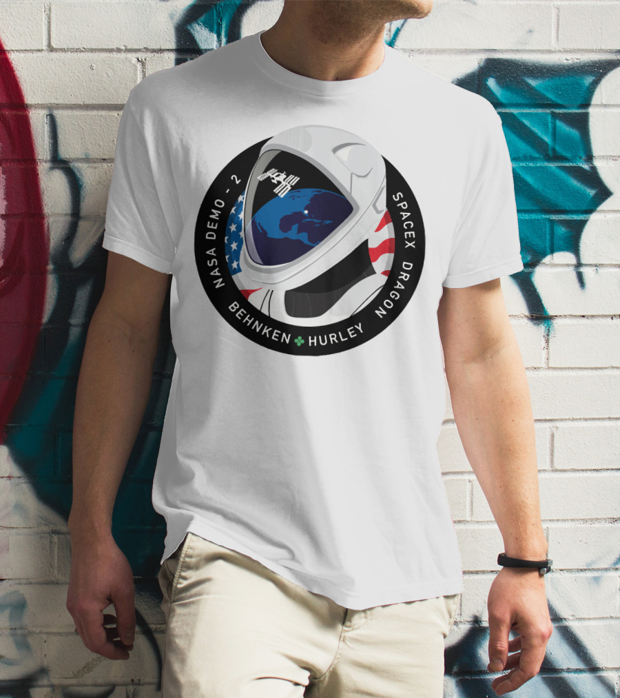 NASA Demo-2 SpaceX Dragon Behnken Hurley Patch T-Shirt