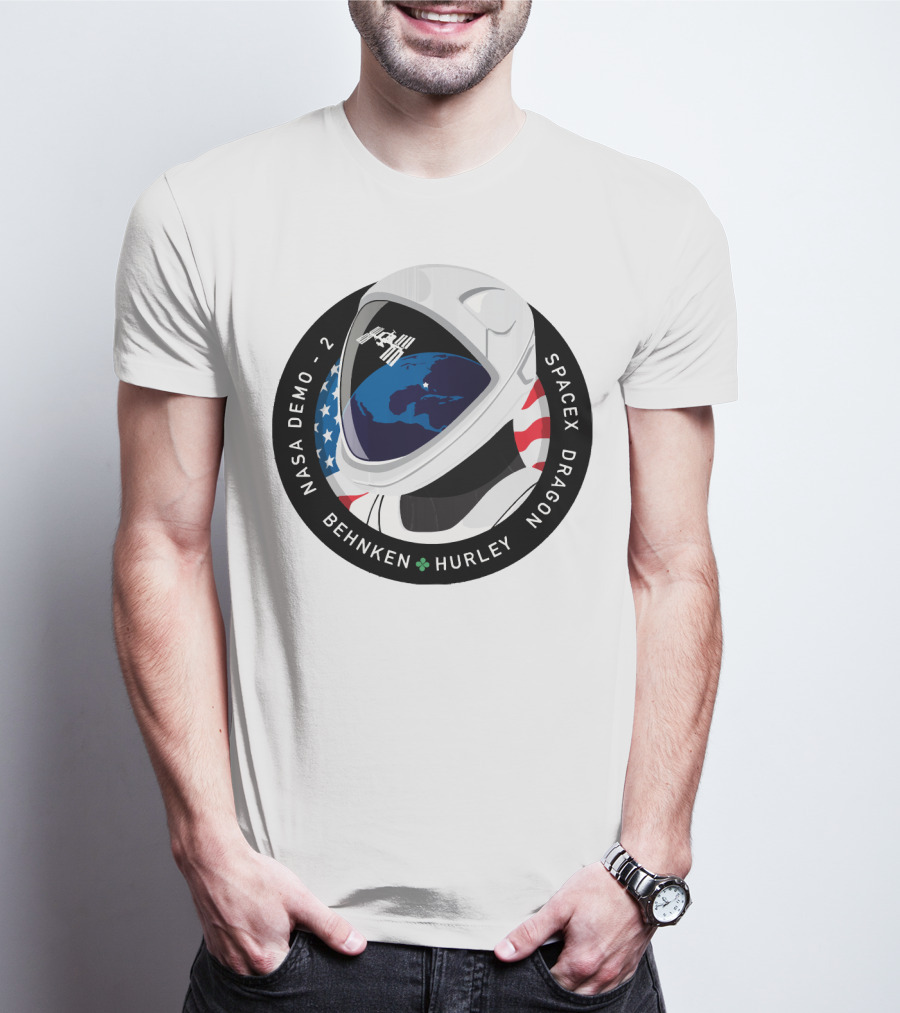 NASA Demo-2 SpaceX Dragon Behnken Hurley Patch T-Shirt