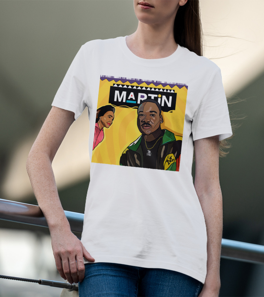 Wassup Like Martin Tribute Yellow Art With Icons T-Shirt