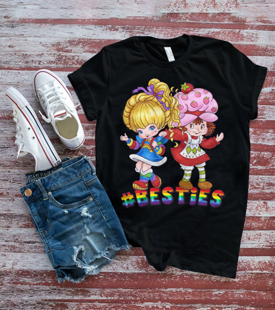BESTIES Rainbow Brite Strawberry Shortcake T-Shirt