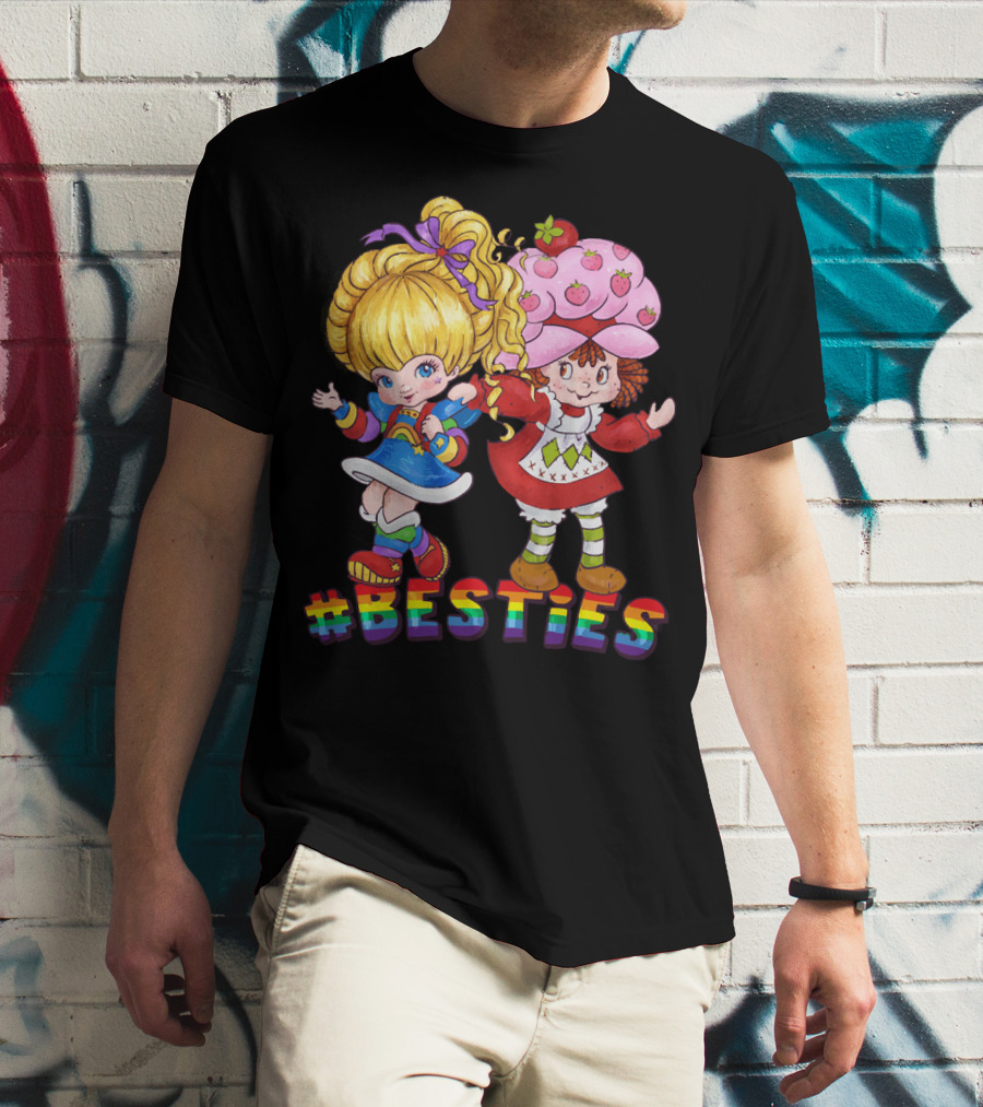 BESTIES Rainbow Brite Strawberry Shortcake T-Shirt