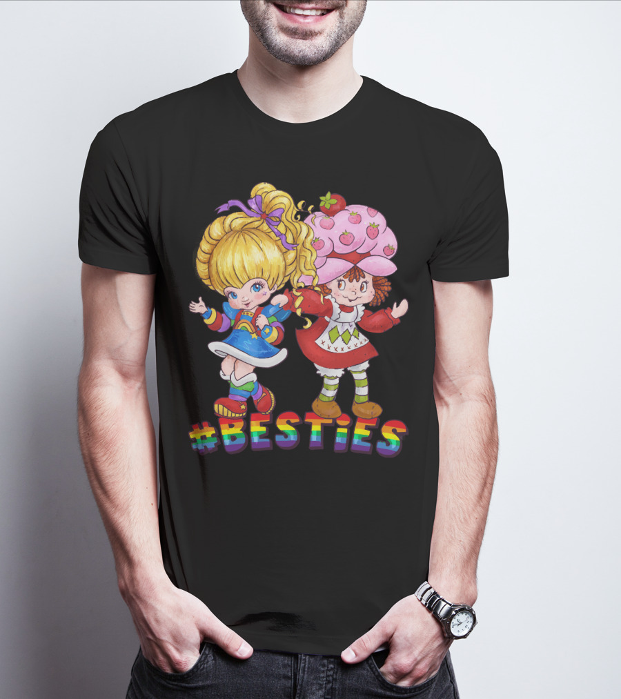BESTIES Rainbow Brite Strawberry Shortcake T-Shirt