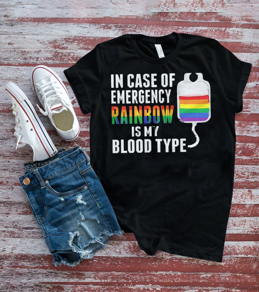 In Case Of Emergency Rainbow Blood Type Bag T-Shirt
