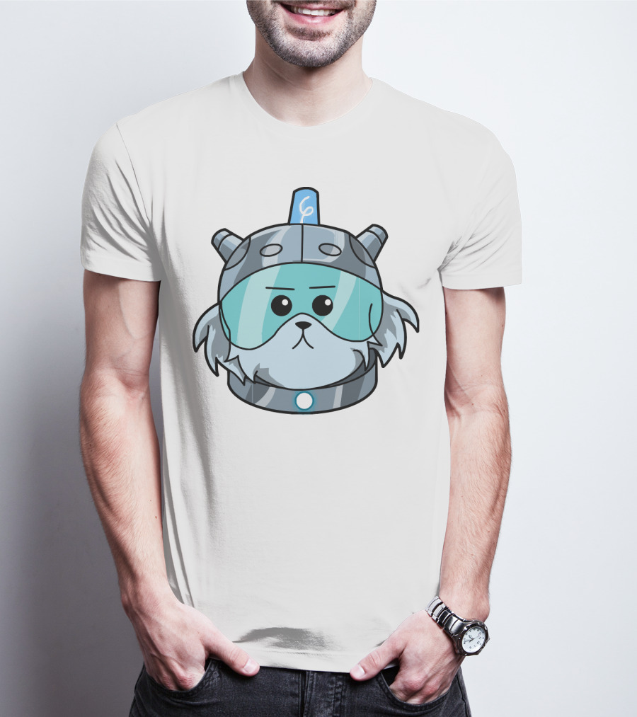 Snowball Rick And Morty Helmeted Dog T-Shirt