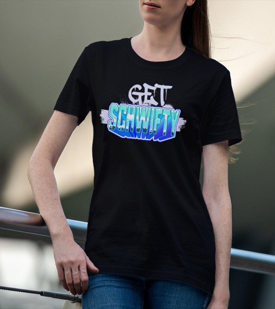 Get Schwifty Ice Block Urban Style Frozen Graffiti Look T-Shirt