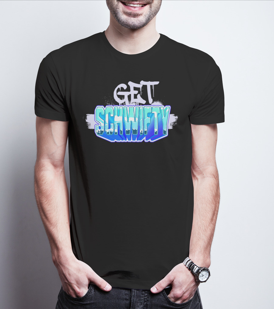 Get Schwifty Ice Block Urban Style Frozen Graffiti Look T-Shirt