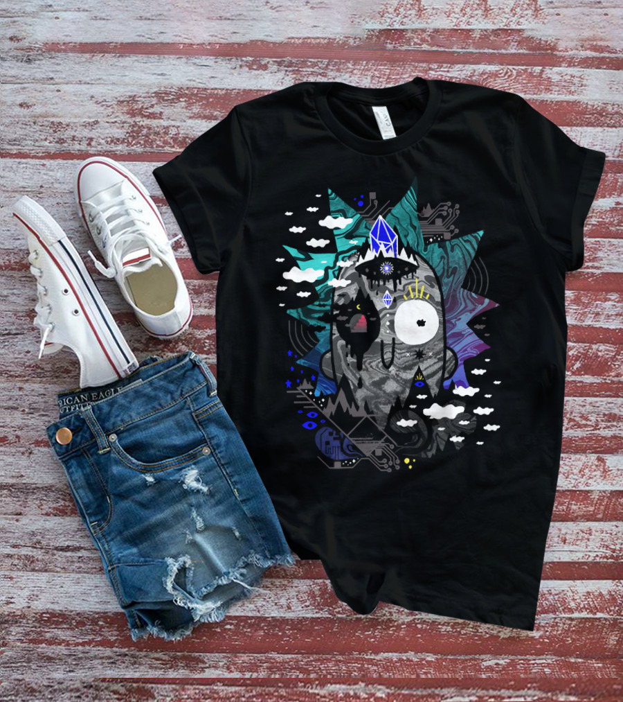 Rick Wrecked Trippy Psychedelic Crystal Vision T-Shirt