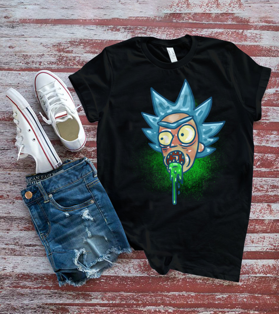 Specific To Rick And Morty Burp Green Slime Face T-Shirt