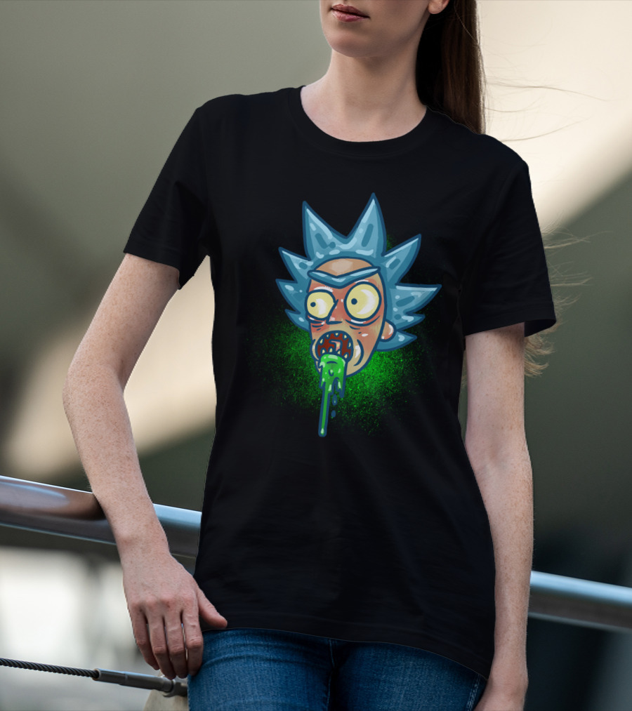 Specific To Rick And Morty Burp Green Slime Face T-Shirt