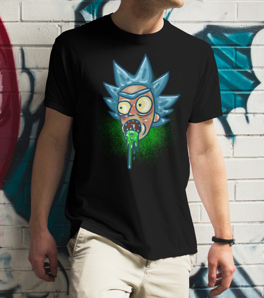 Specific To Rick And Morty Burp Green Slime Face T-Shirt