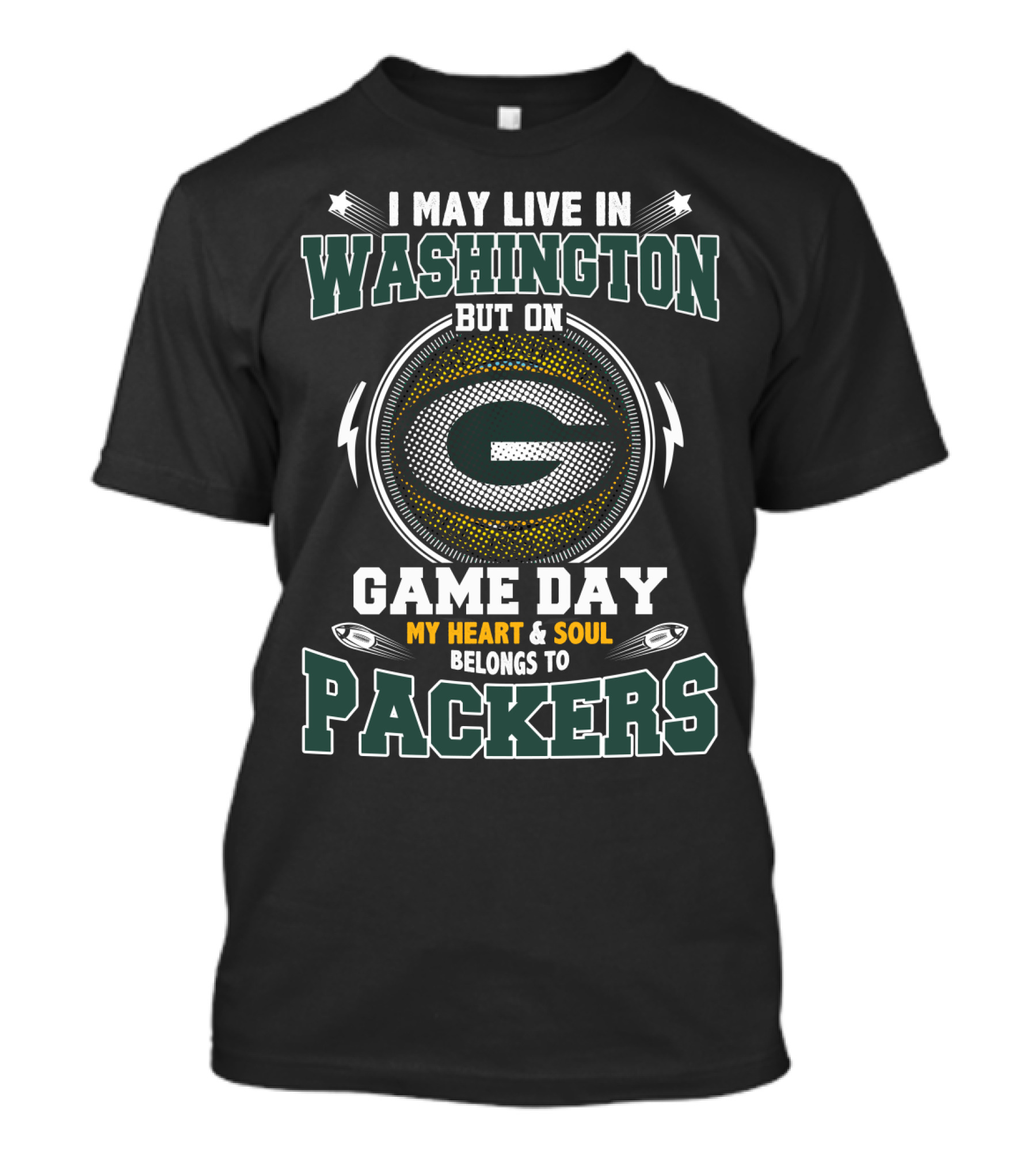 Washington Game Day My Heart And Soul Belongs To Packers T-Shirt