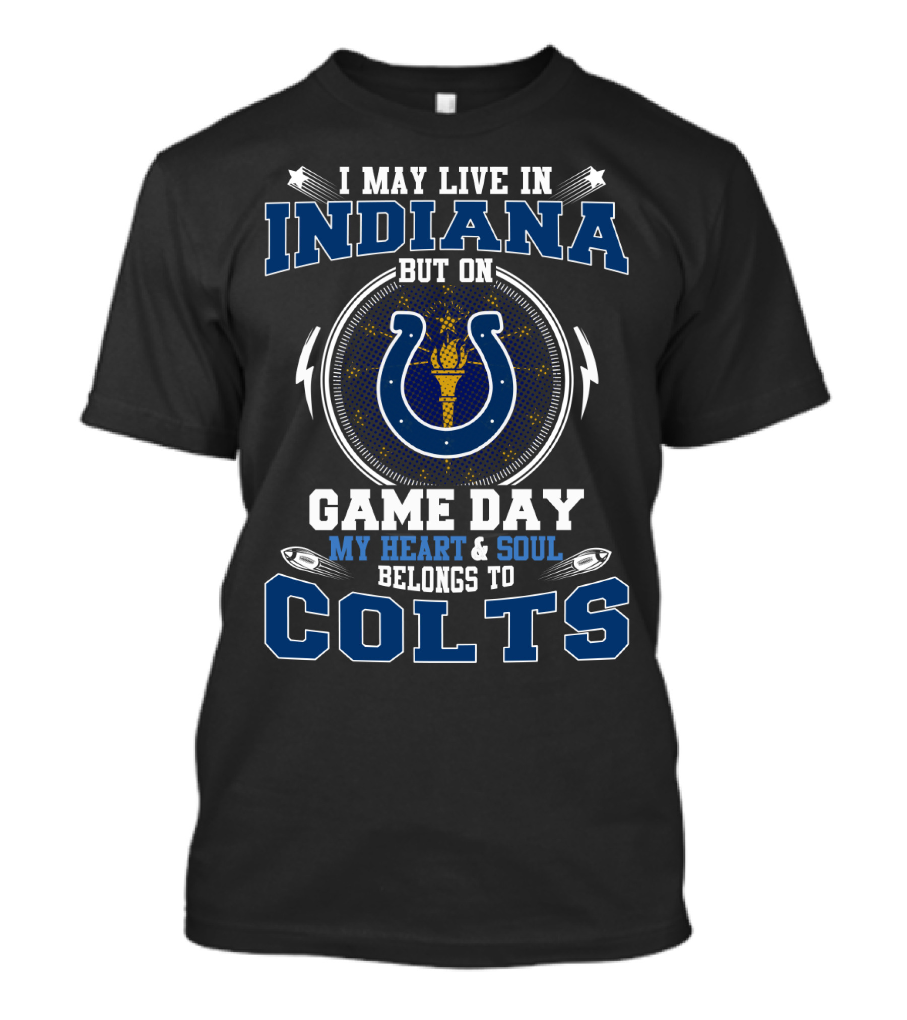 Indiana Game Day My Heart And Soul Belongs To Colts T-Shirt