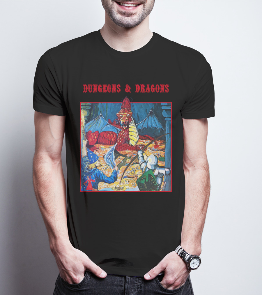 DUNGEONS And DRAGONS BASIC SET VINTAGE ILLUSTRATION ADVENTURE T-Shirt