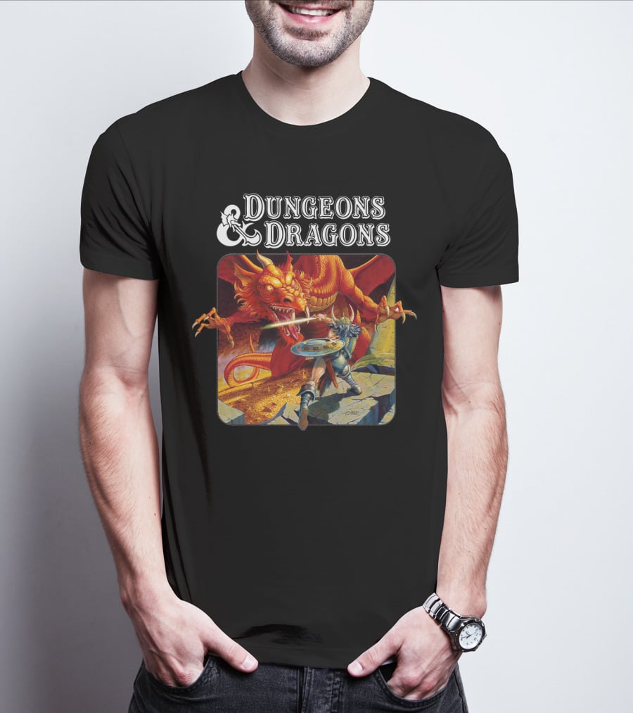 Dungeons And Dragons Red Dragon Adventure Battle T-Shirt