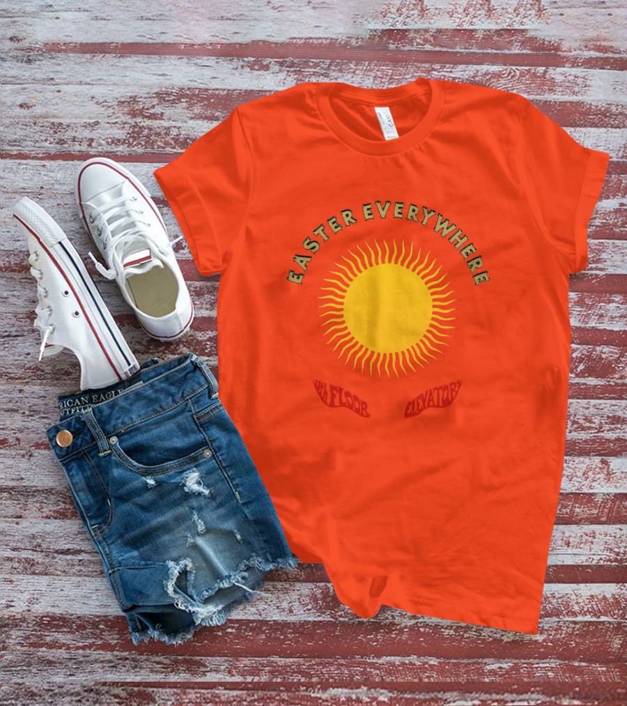 Easter Everywhere 13th Floor Elevators Sunburst Iconic Psychedelic Motif T-Shirt
