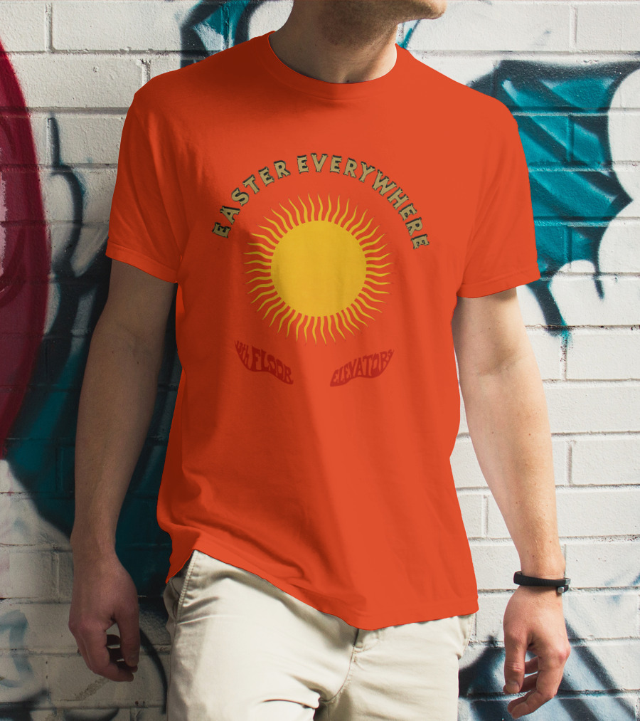 Easter Everywhere 13th Floor Elevators Sunburst Iconic Psychedelic Motif T-Shirt