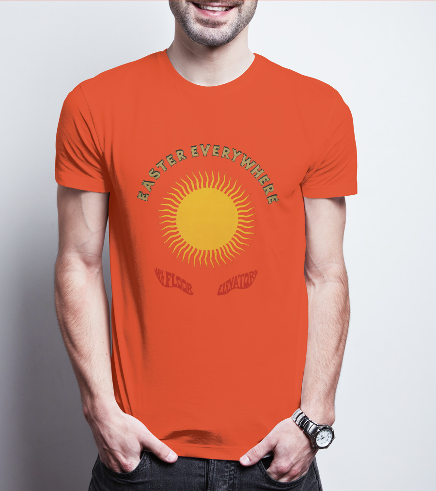 Easter Everywhere 13th Floor Elevators Sunburst Iconic Psychedelic Motif T-Shirt