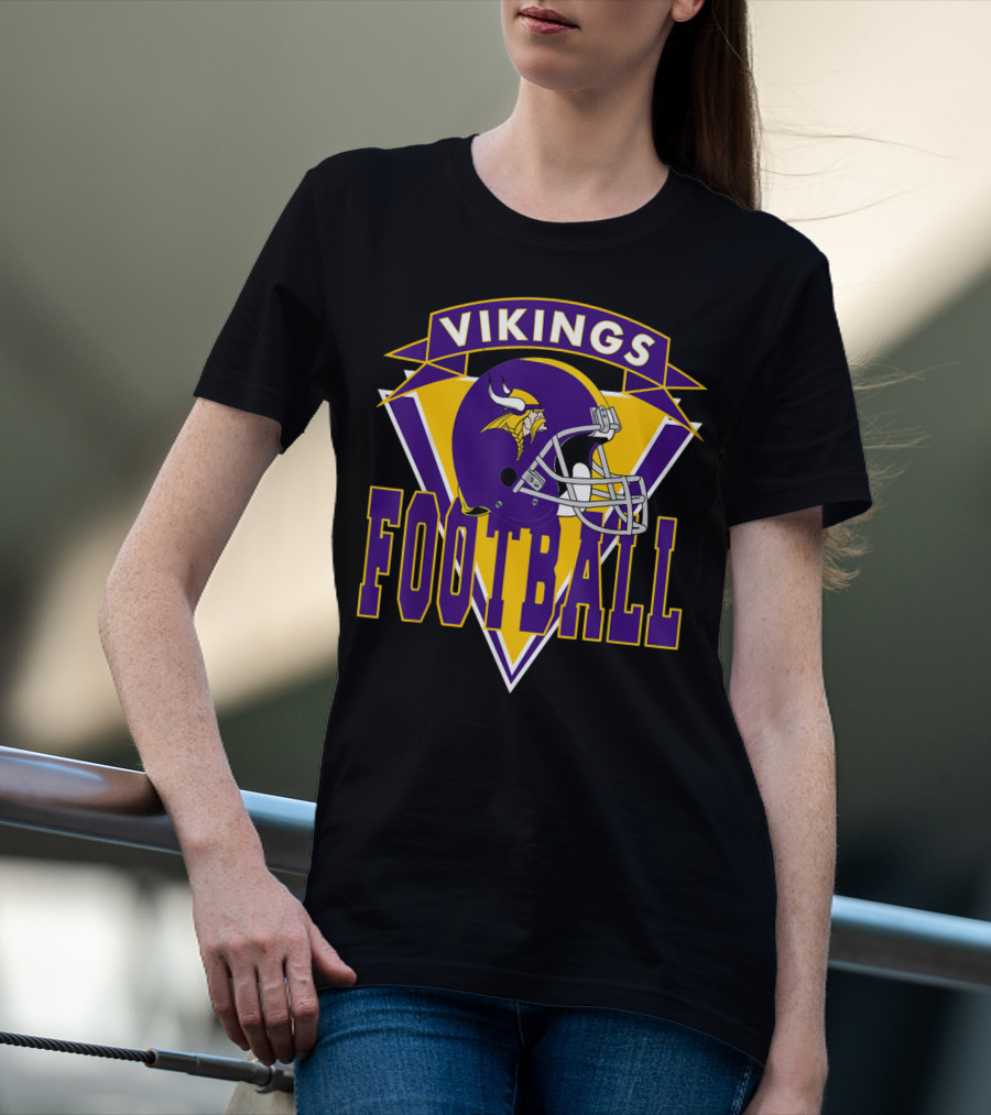Vikings Football Helmet Badge MN Vikings T-Shirt