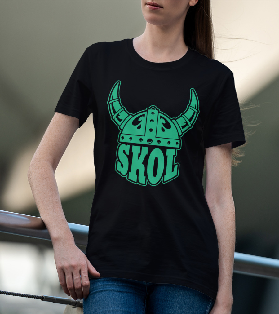 Skol Viking Helmet Nordic Symbols Vikings T-Shirt