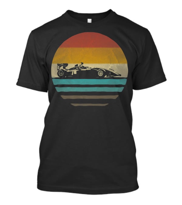 Formula Racing Vintage Sunset Retro Car Old School Racing T-Shirt