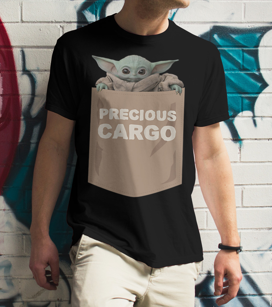 The Child Precious Cargo Pocket Yoda Mandalorian Star Wars Merchandise T-Shirt