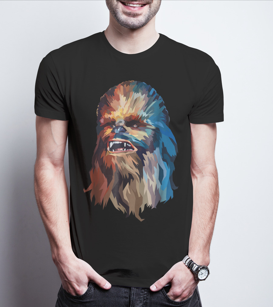 Chewbacca Multicolor Geometric T-Shirt