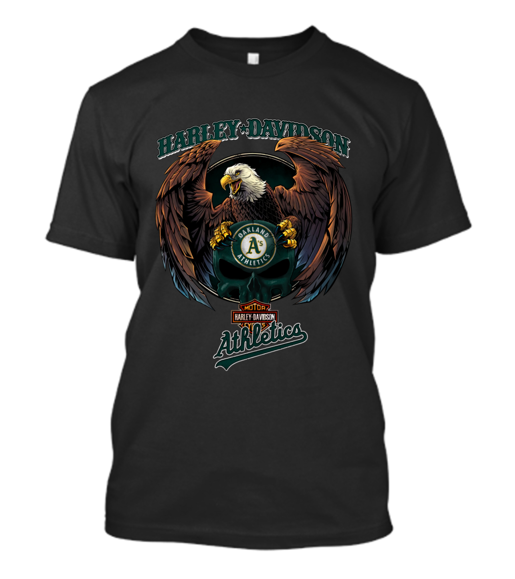 Harley Davidson Oakland Athletics Eagle Motor T-Shirt