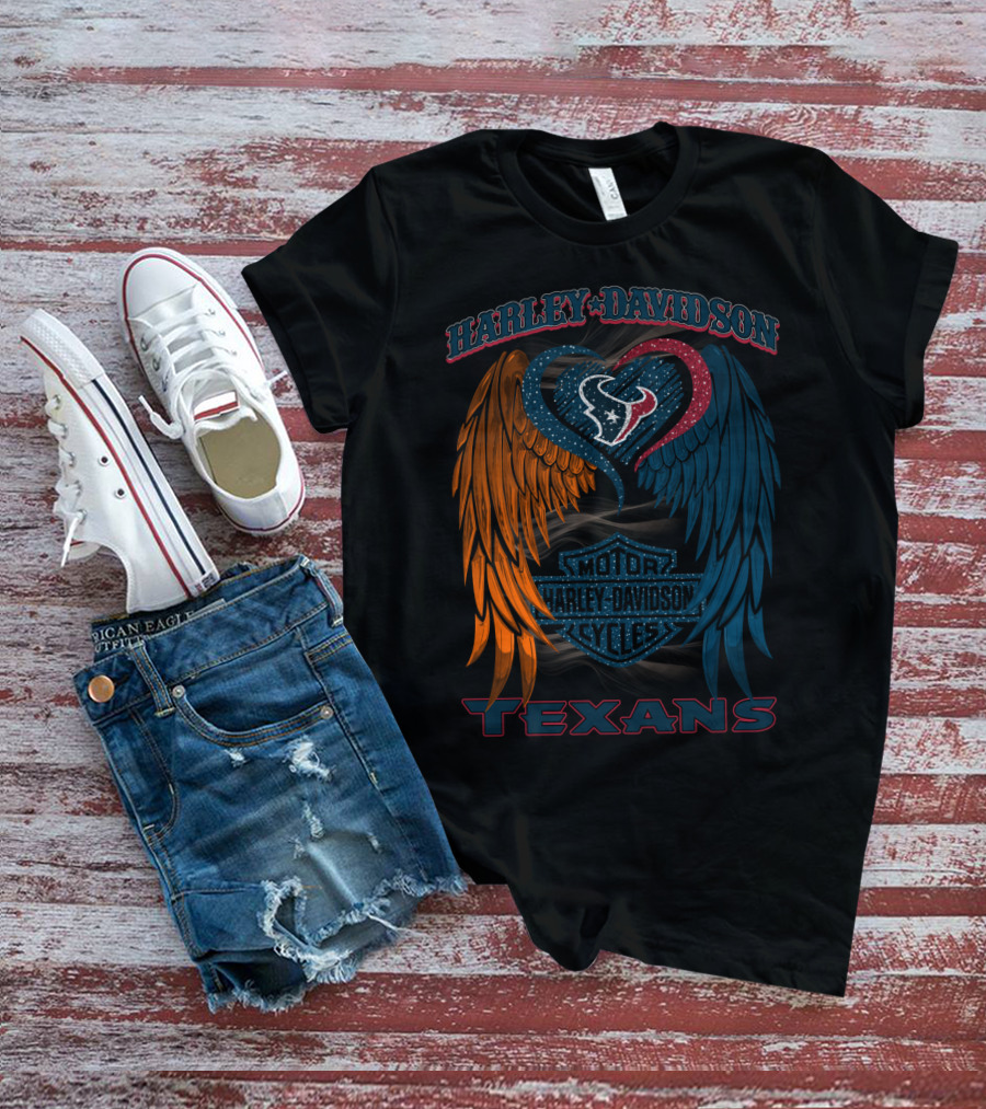 Harley Davidson Houston Texans Wings T-Shirt
