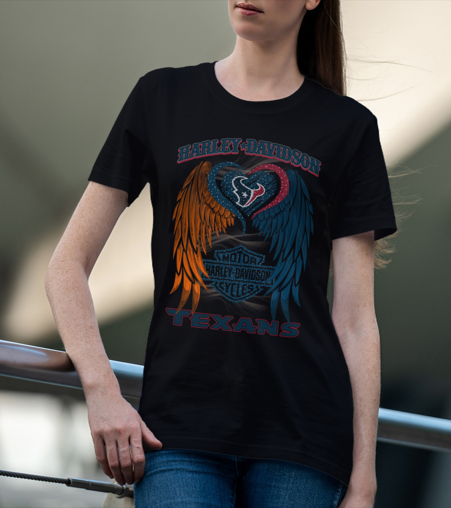 Harley Davidson Houston Texans Wings T-Shirt