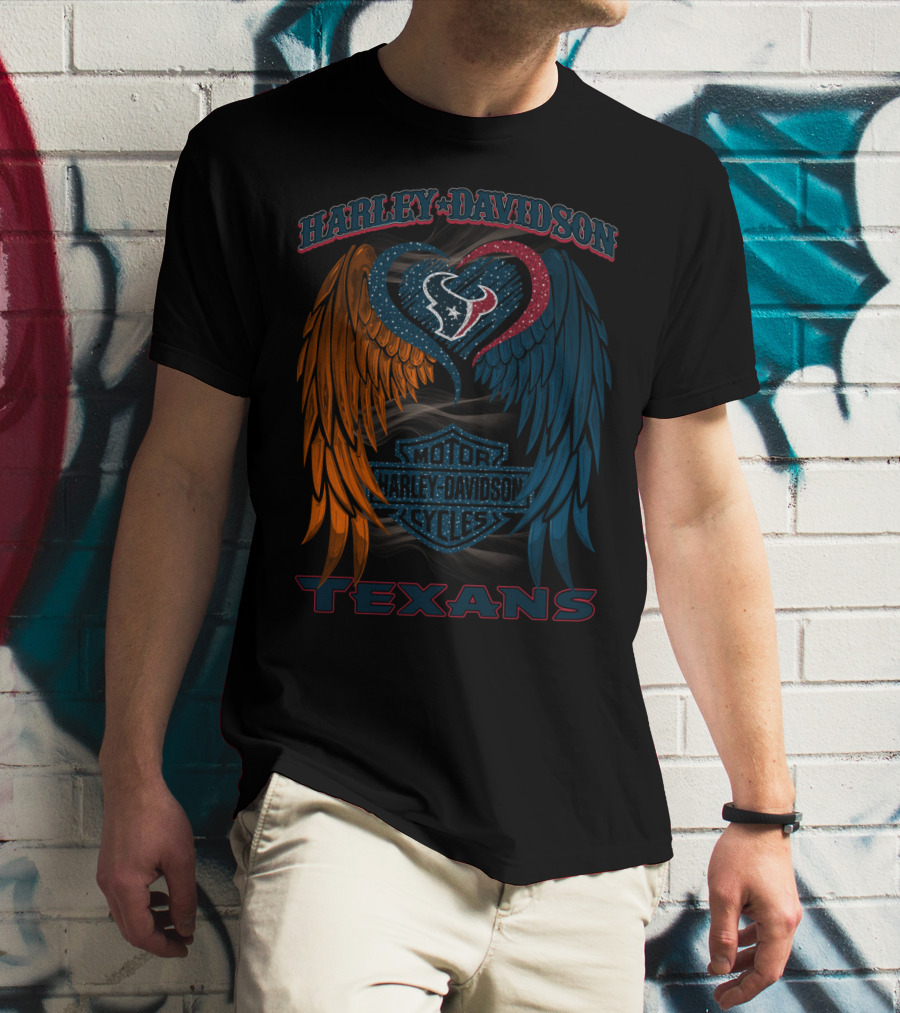 Harley Davidson Houston Texans Wings T-Shirt