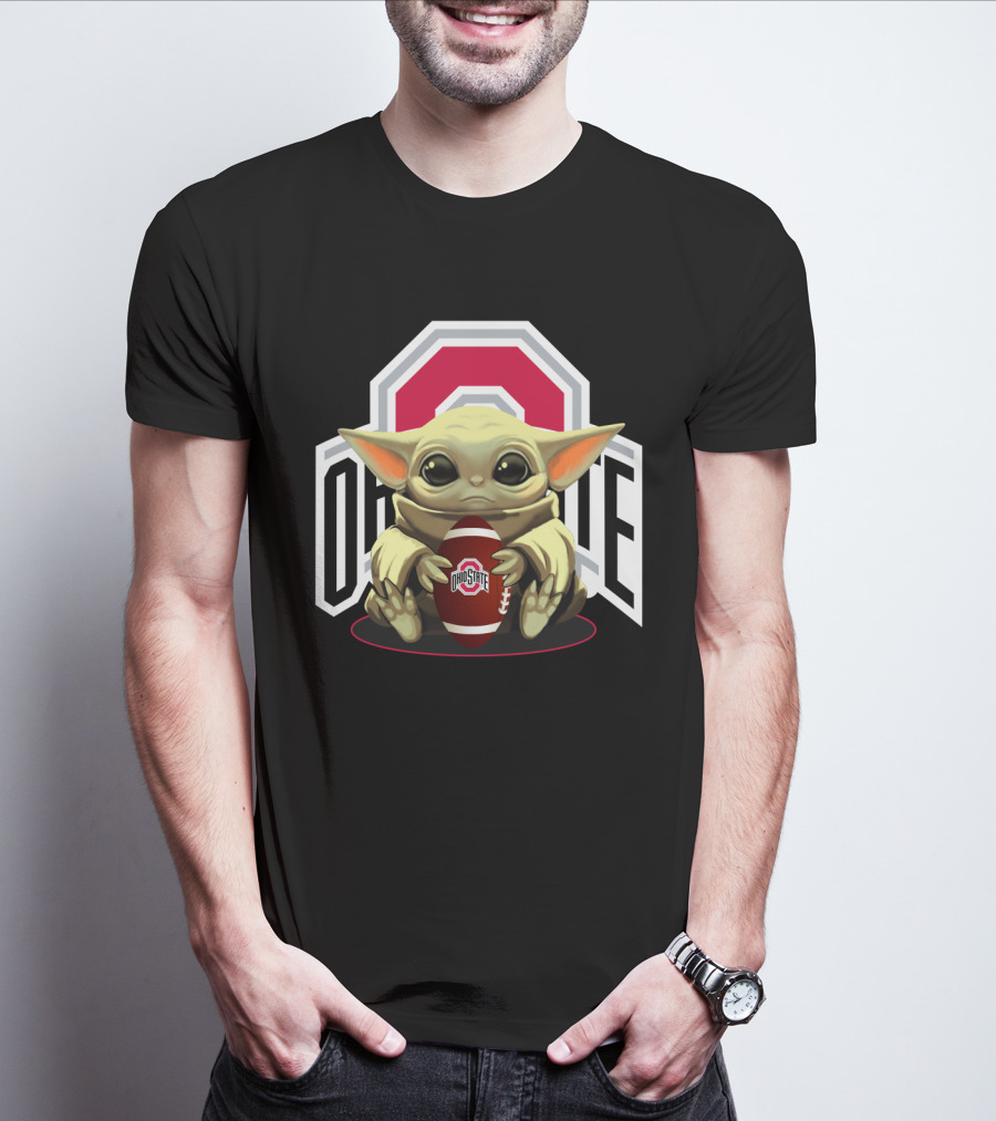 Baby Yoda Ohio State Buckeyes Football Fan T-Shirt
