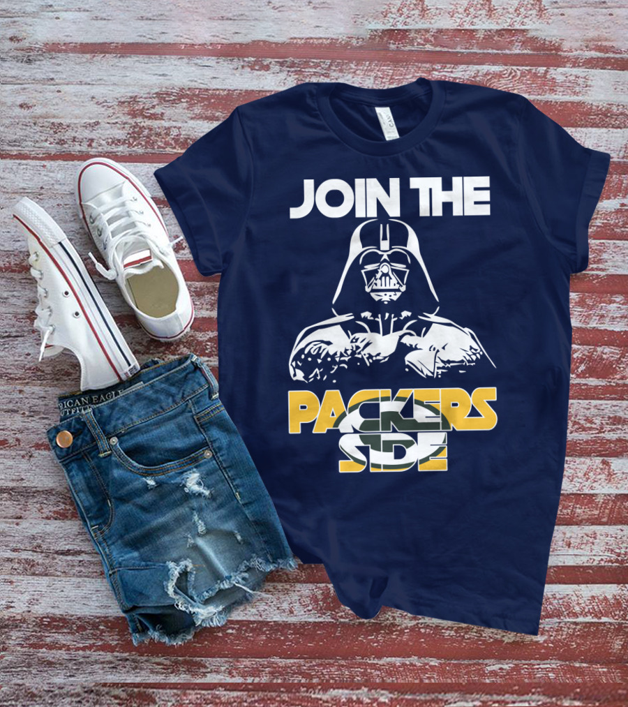 JOIN THE PACKERS SIDE Darth Vader Packers Fan Crossover T-Shirt