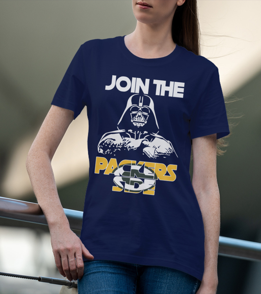 JOIN THE PACKERS SIDE Darth Vader Packers Fan Crossover T-Shirt