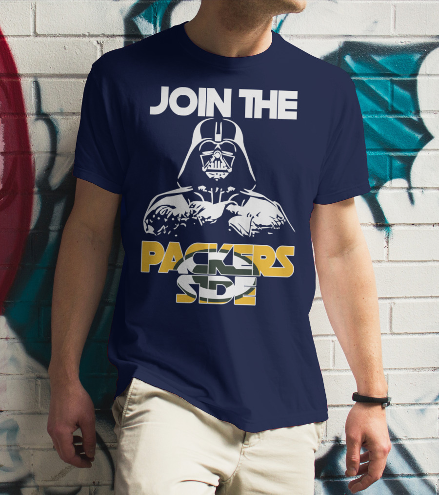JOIN THE PACKERS SIDE Darth Vader Packers Fan Crossover T-Shirt