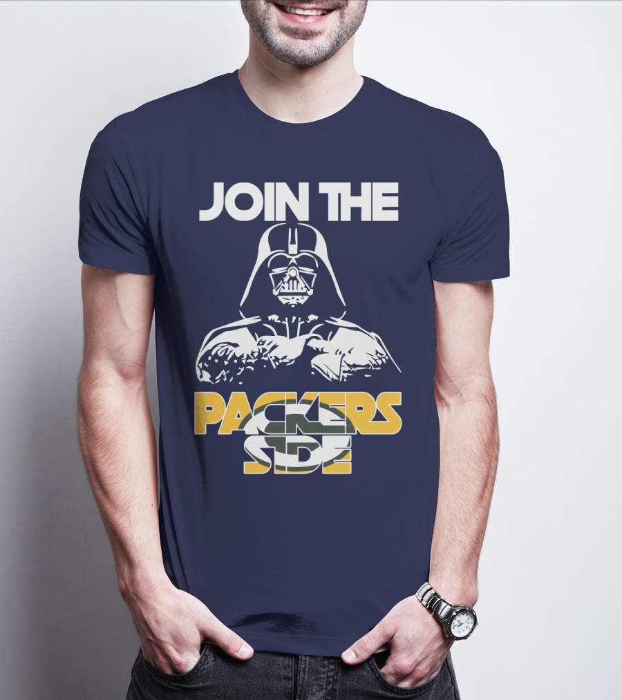 JOIN THE PACKERS SIDE Darth Vader Packers Fan Crossover T-Shirt