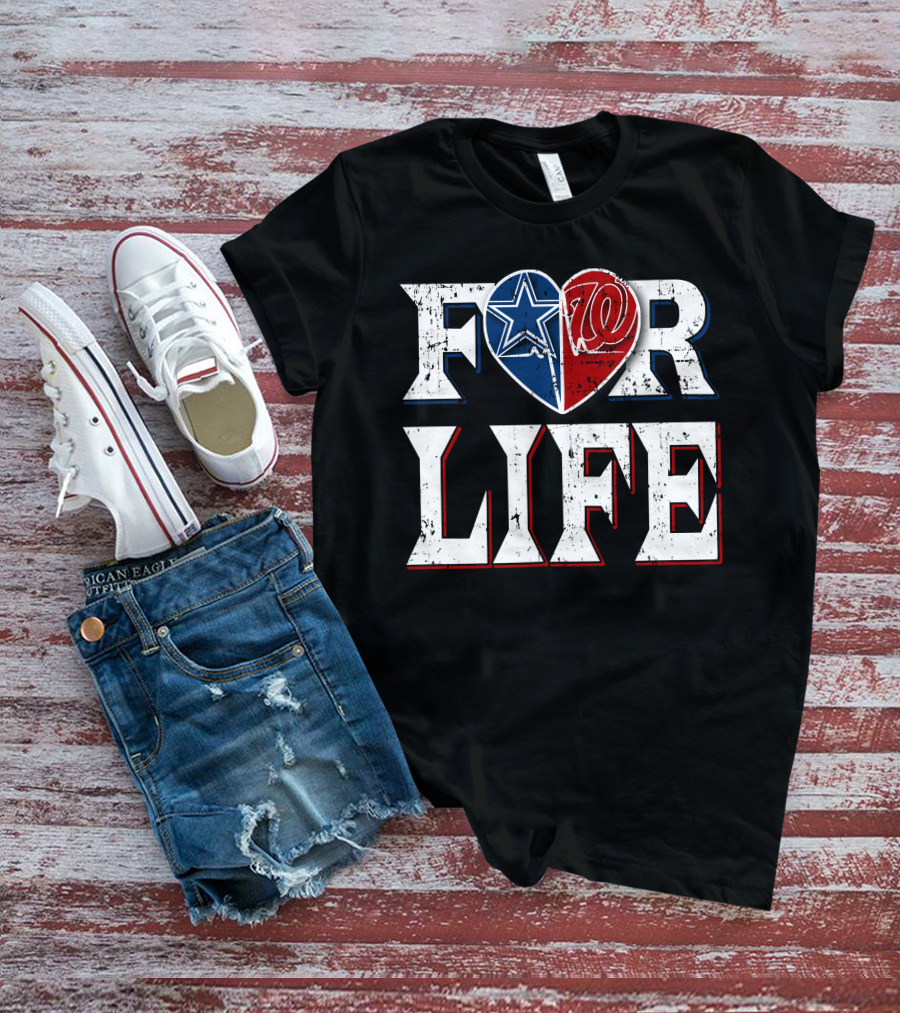 For Life Cowboys Nationals Heart T-Shirt