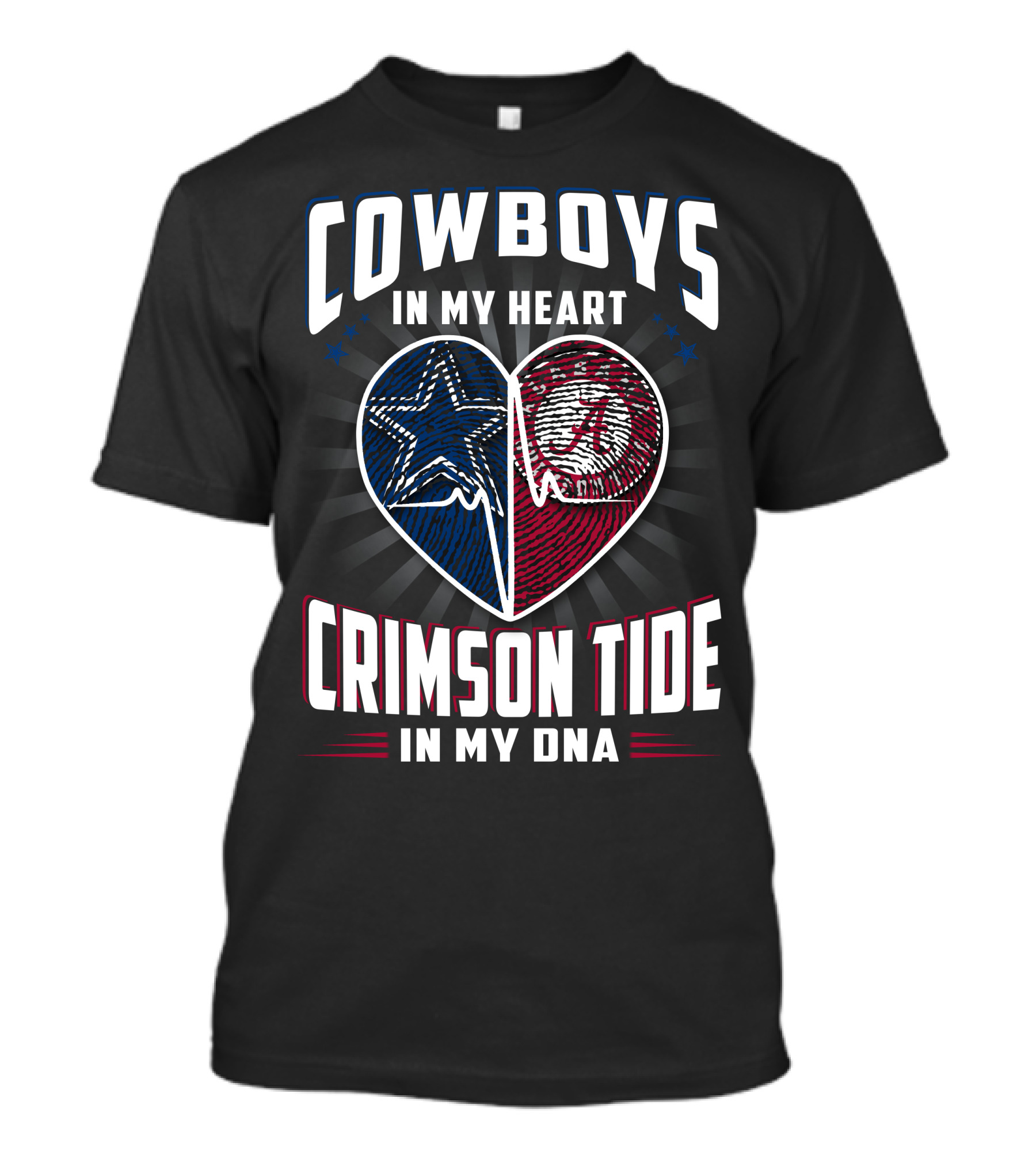 Cowboys In My Heart Crimson Tide In My DNA T-Shirt