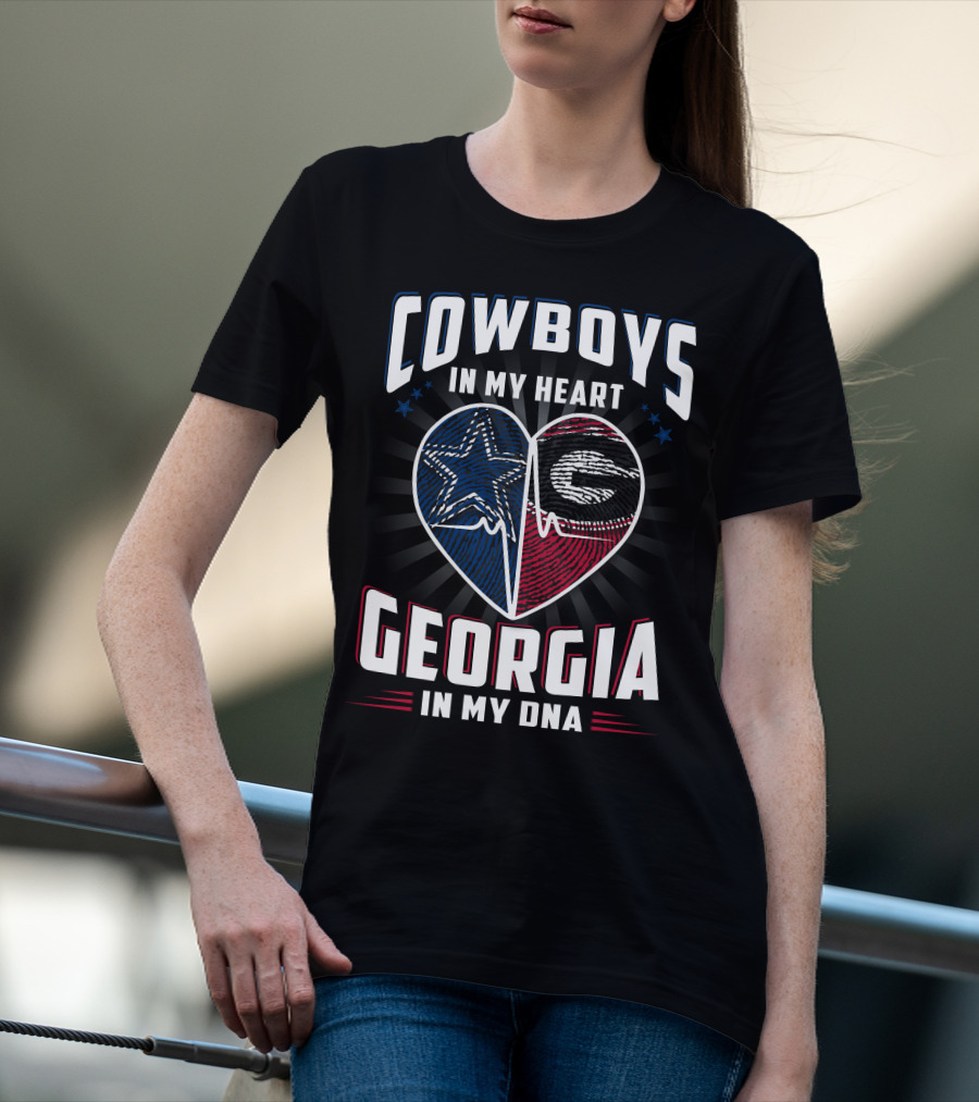 Cowboys In My Heart Georgia In My DNA T-Shirt