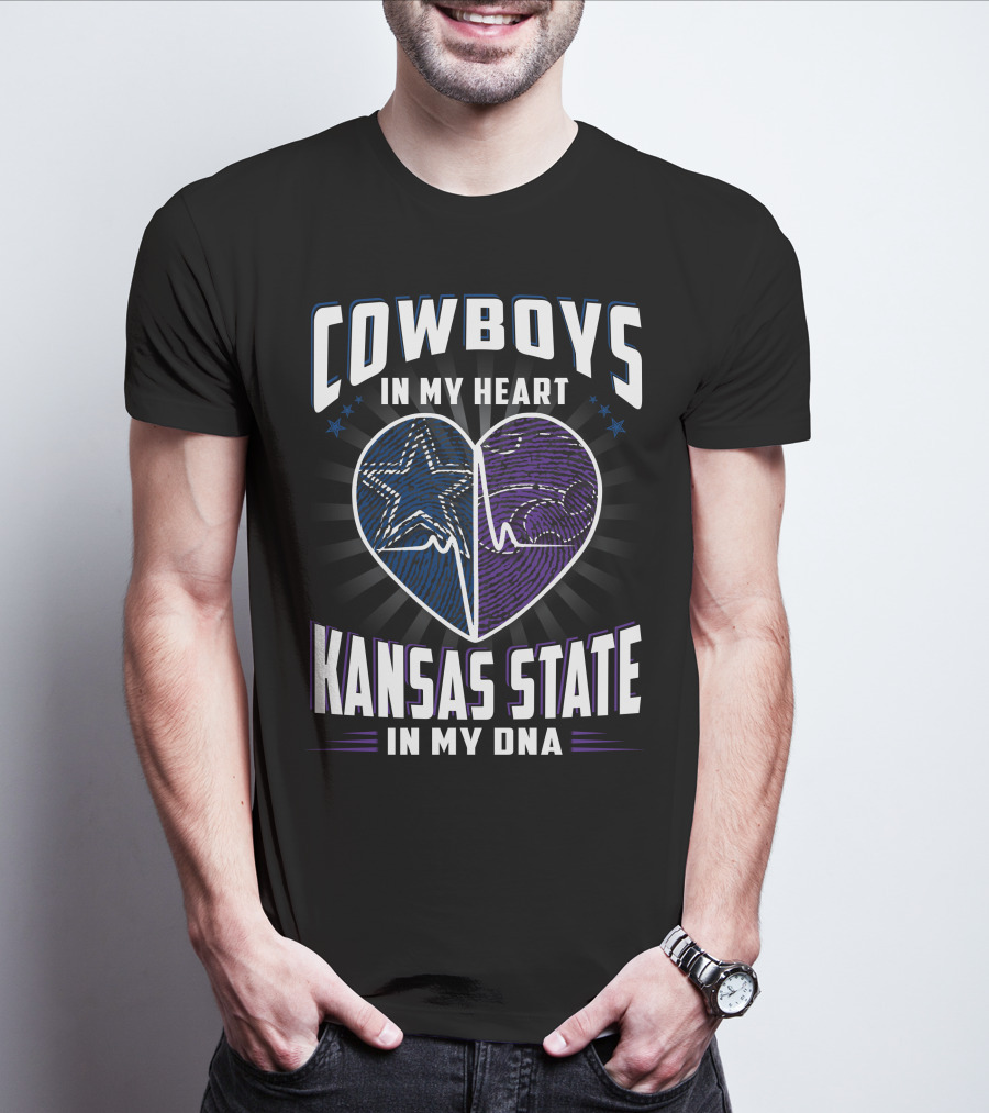 Cowboys In My Heart Kansas State In My Dna T-Shirt