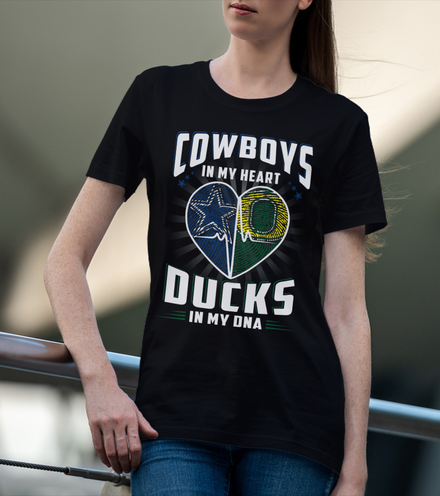 COWBOYS IN MY HEART DUCKS IN MY DNA T-Shirt