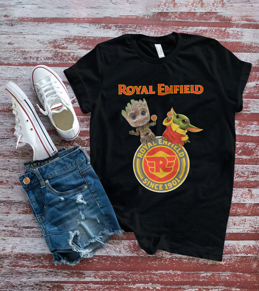 Royal Enfield Since 1901 Groot Yoda T-Shirt