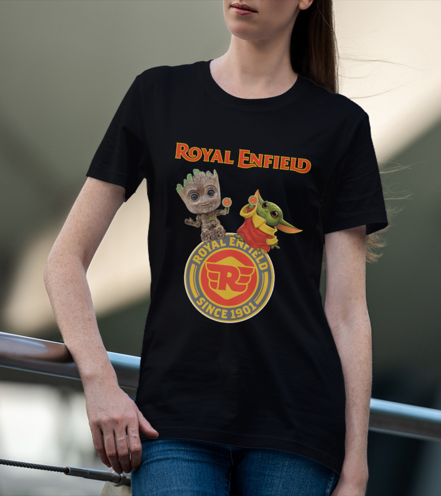 Royal Enfield Since 1901 Groot Yoda T-Shirt