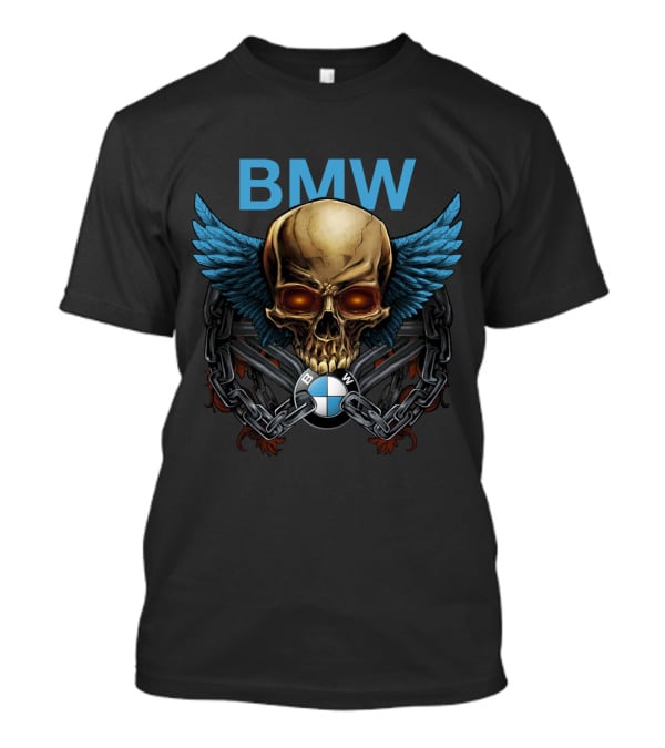 Bmw Winged Skull Chain T-Shirt