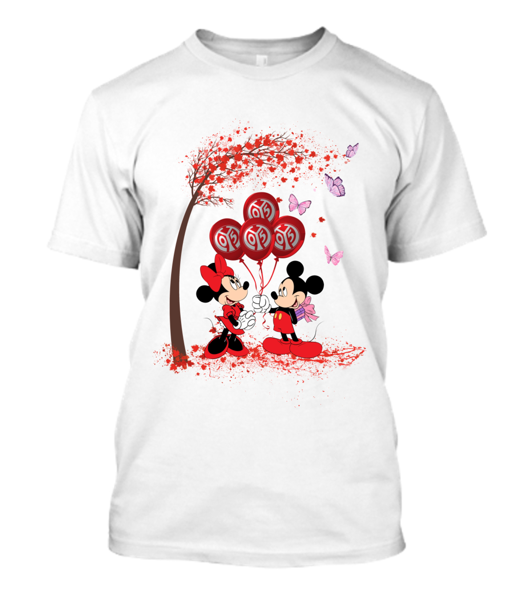DH 29 Bundesliga 1 FSV Mainz 05 Mickey Minnie Balloons T-Shirt