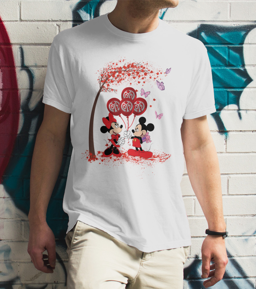DH 29 Bundesliga 1 FSV Mainz 05 Mickey Minnie Balloons T-Shirt