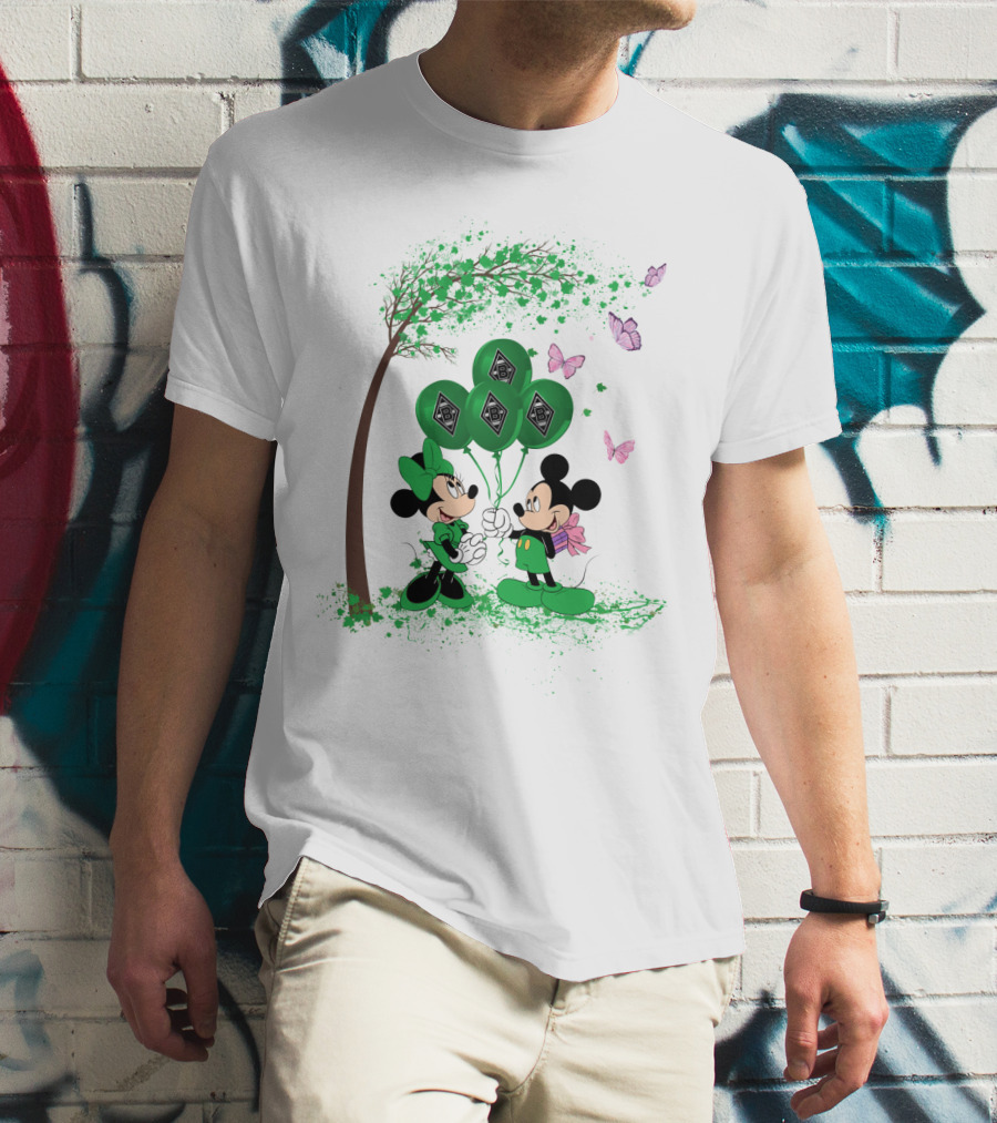 DH 29 Bundesliga Borussia Mönchengladbach Mickey Minnie Balloons T-Shirt