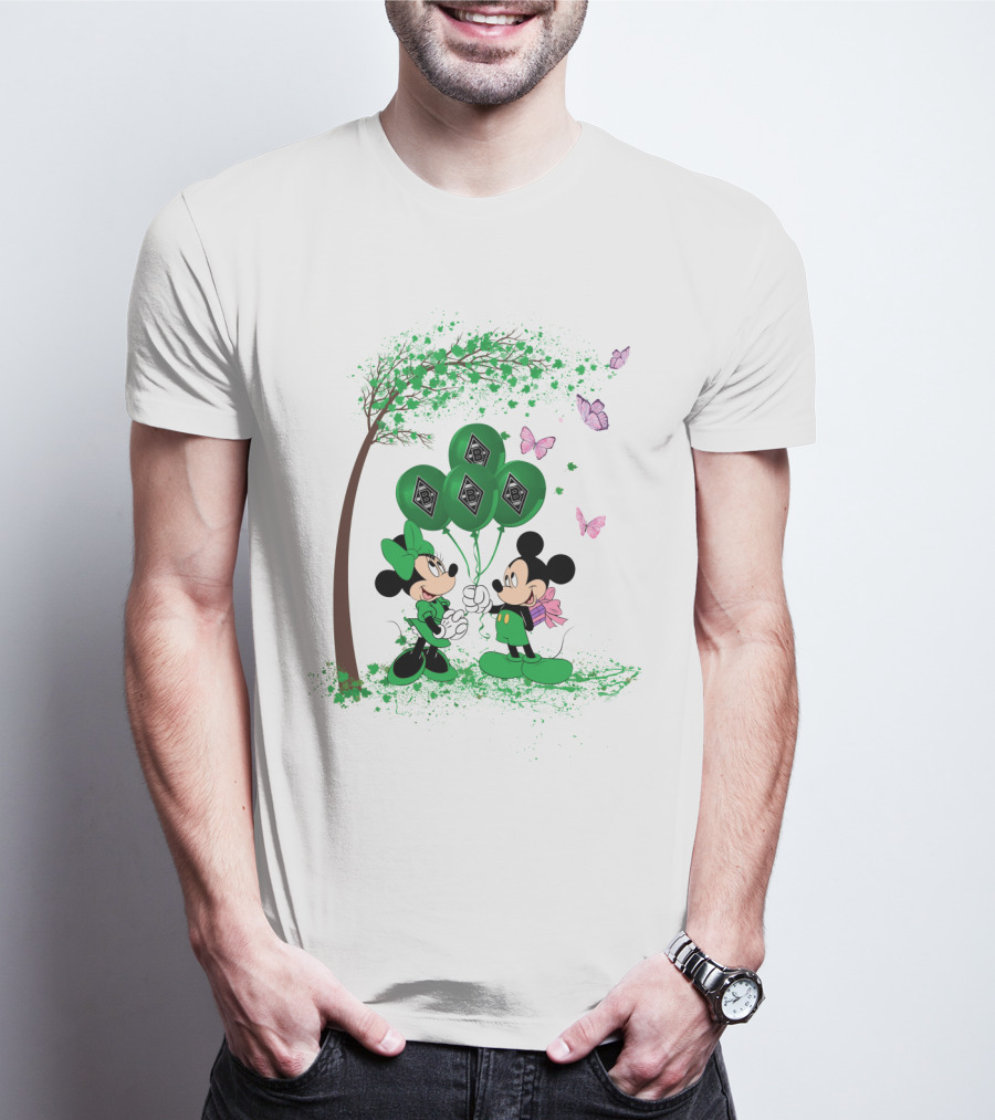 DH 29 Bundesliga Borussia Mönchengladbach Mickey Minnie Balloons T-Shirt