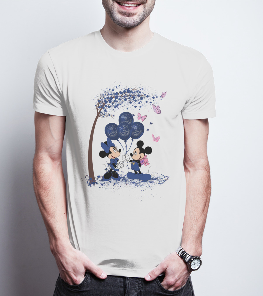 DH 29 Premier League Everton Mickey Minnie Balloons T-Shirt