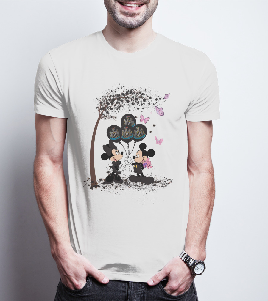 Newcastle United Balloon Celebration With Iconic Cartoon Characters T-Shirt